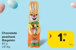 Carrefour Market Chocolade paashaas Riegelein aanbieding