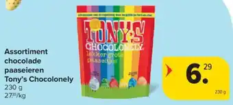 Carrefour Market Assortiment chocolade paaseieren Tony's Chocolonely aanbieding