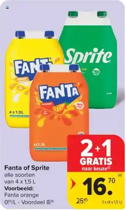 Carrefour Market Fanta of Sprite aanbieding