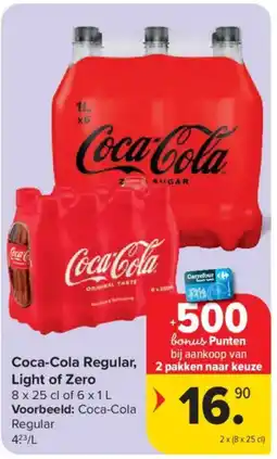 Carrefour Market Coca-Cola Regular, Light of Zero aanbieding