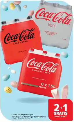 Carrefour Market Coca-Cola Regular, Light, Zero Sugar of Zero Sugar Zero Caffeine aanbieding