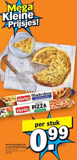 Albert Heijn Herta pizzadeeg dun & rond of bladerdeeg aanbieding