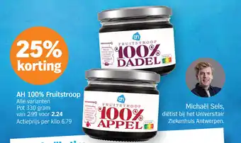 Albert Heijn AH 100% Fruitstroop aanbieding