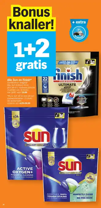 Albert Heijn Alle Sun en Alle Sun en Finish* aanbieding