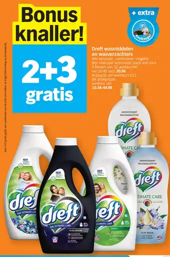 Albert Heijn Dreft wasmiddelen en wasverzachters aanbieding