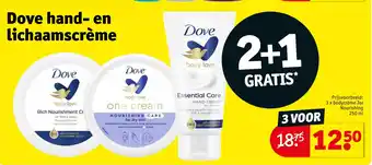 Kruidvat Dove hand- en lichaamscrème aanbieding