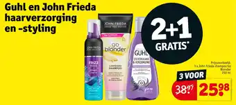 Kruidvat Guhl en John Frieda haarverzorging en -styling aanbieding