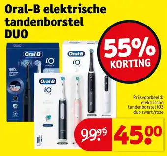 Kruidvat Oral-B elektrische tandenborstel DUO aanbieding