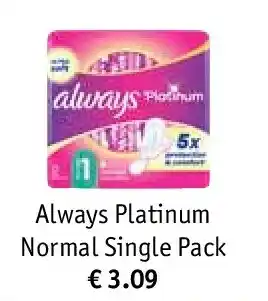 Kruidvat Always Platinum Normal Single Pack aanbieding