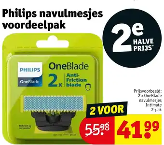 Kruidvat Philips navulmesjes voordeelpak aanbieding