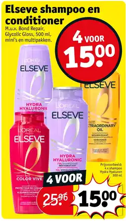 Kruidvat Elseve shampoo en conditioner aanbieding