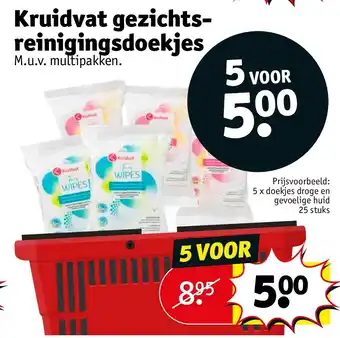 Kruidvat Kruidvat gezichtsreinigingsdoekjes aanbieding