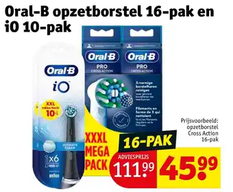 Kruidvat Oral-B opzetborstel 16-pak en iO 10-pak aanbieding