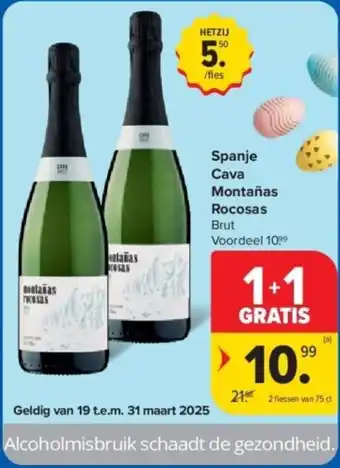 Carrefour Spanje Cava Montañas Rocosas Brut aanbieding