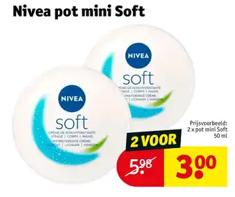 Kruidvat Nivea pot mini Soft aanbieding