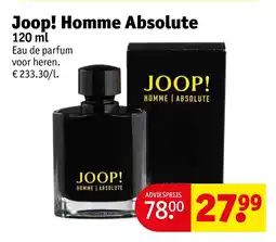 Kruidvat Joop! Homme Absolute aanbieding