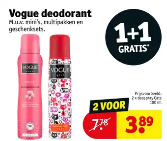 Kruidvat Vogue deodorant aanbieding