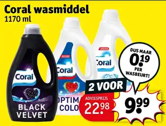 Kruidvat Coral wasmiddel aanbieding