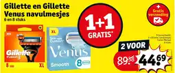 Kruidvat Gillette en Gillette Venus navulmesjes aanbieding