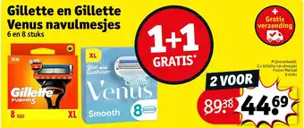 Kruidvat Gillette en Gillette Venus navulmesjes aanbieding