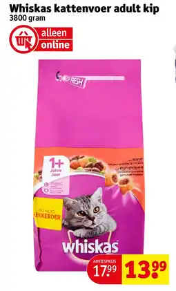 Kruidvat Whiskas kattenvoer adult kip aanbieding