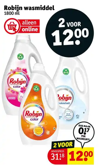 Kruidvat Robijn wasmiddel aanbieding