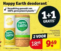 Kruidvat Happy Earth deodorant aanbieding