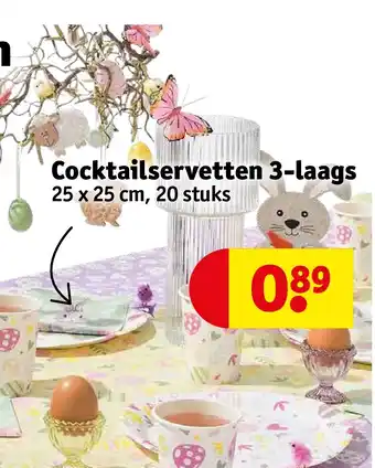 Kruidvat Cocktailservetten 3-laags aanbieding