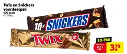 Kruidvat Twix en Snickers voordeelpak aanbieding