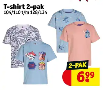 Kruidvat T-shirt 2-pak aanbieding