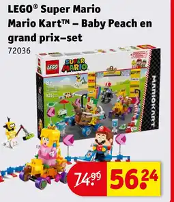 Kruidvat LEGO Super Mario Mario Kart – Baby Peach en grand prix–set aanbieding