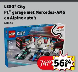 Kruidvat LEGO City F1 garage met Mercedes-AMG en Alpine auto’s aanbieding