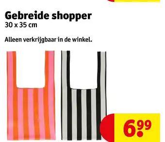 Kruidvat Gebreide shopper aanbieding