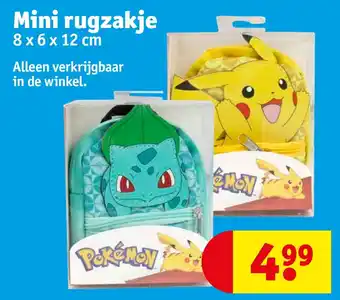 Kruidvat Mini rugzakje aanbieding