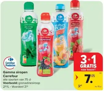 Carrefour Gamma siropen Carrefour aanbieding