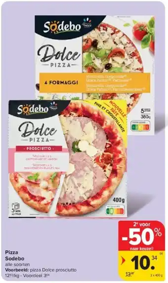 Carrefour Pizza Sodebo aanbieding