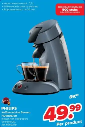 Carrefour Philips Koffiemachine Senseo HD7806/50 aanbieding