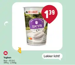 Delhaize Yoghurt Skyr aanbieding