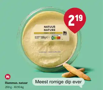 Delhaize Hummus, natuur aanbieding