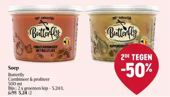 Delhaize Soep butterfly aanbieding