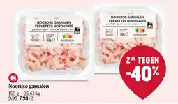 Delhaize Noordse garnalen aanbieding