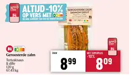 Delhaize Geroosterde zalm aanbieding