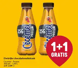 Delhaize Eiwitrijke chocolademelkdrank cécémel protein aanbieding