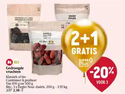 Delhaize Gedroogde klassiek of bio vruchten deglet nour dadels aanbieding