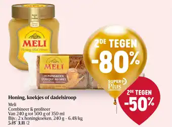 Delhaize Honing koekjes of dadelsiroop meli honingkoeken aanbieding