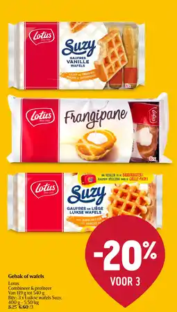 Delhaize Gebak of wafels lotus luikse wafels suzy aanbieding