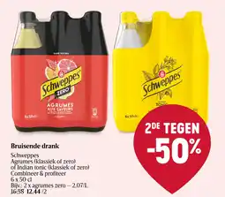 Delhaize Bruisende drank schweppes agrumes zero aanbieding