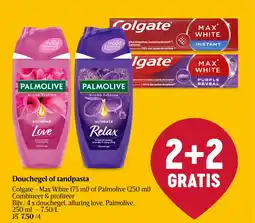 Delhaize Douchegel of tandpasta colgate max white of palmolive aanbieding