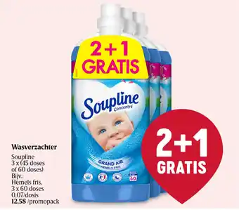 Delhaize Wasverzachter Soupline aanbieding