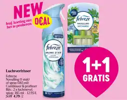 Delhaize Luchtverfrisser febreze Navulling  of spray aanbieding